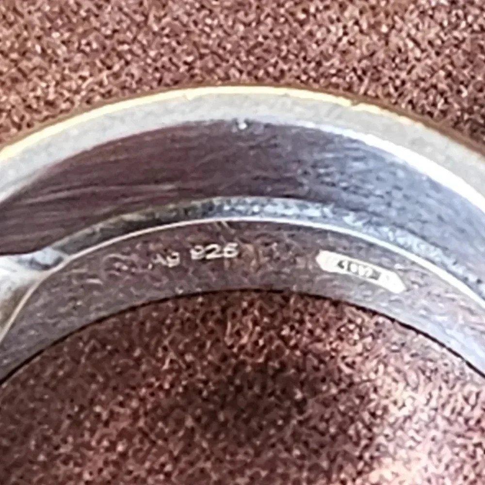 Gucci Interlockong G Logo 925 Sterling Silver Ring, Size 4.5 - Picture 5 of 5